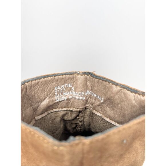 Seven7 Booties Women’s Size 6 Tan Bestie Zip Up Block Heel Round Toe NEW - Picture 9 of 10